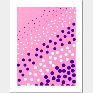 Cheerful Dots - Pink and Purple | Polka Dots Posters and Art